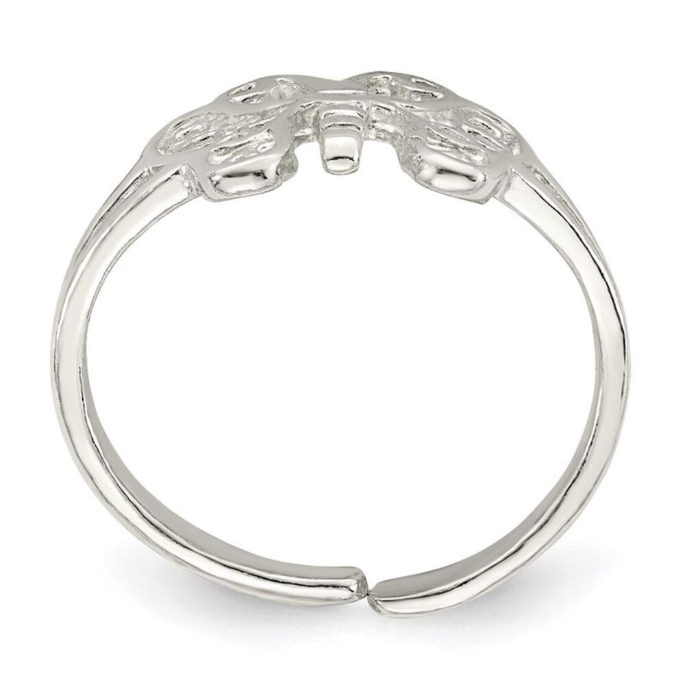 Kazi Luxury Sterling Silver Butterfly Toe Ring - image 2